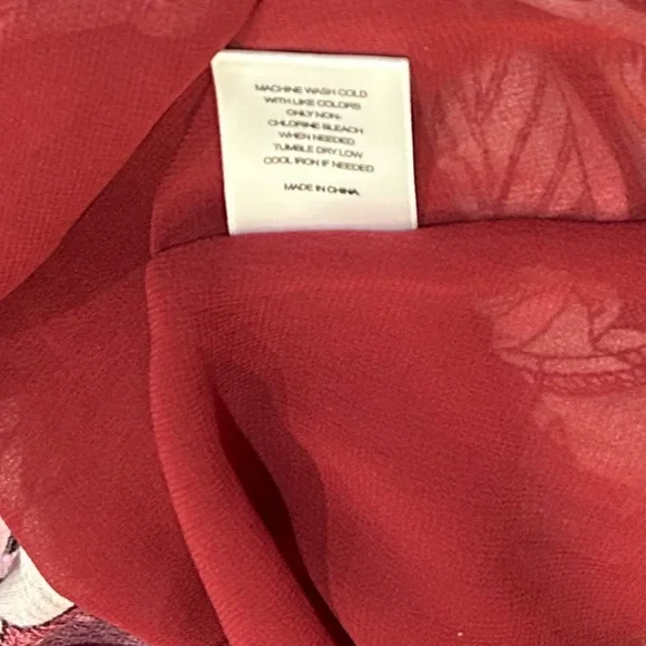 Gibson & Latimer Tie Neck Long Raglan Sleeve Floral Printed Dress Size XL - Picture 13 of 15